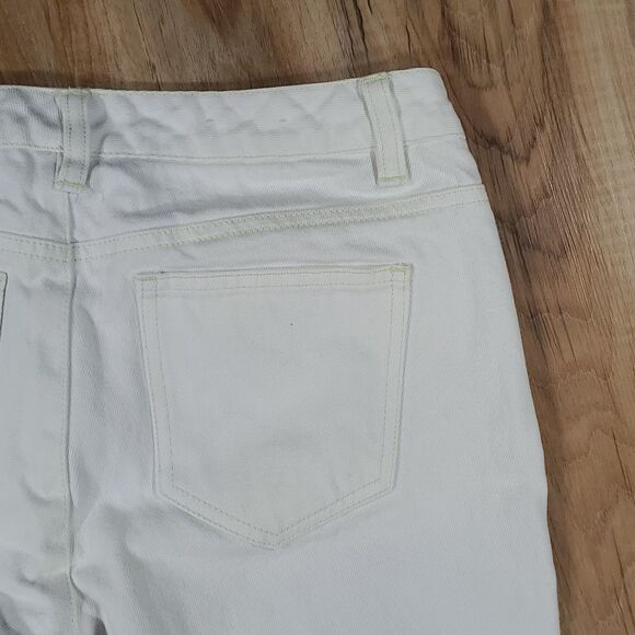 🔹️Michael Kors White Cropped Ankle Raw Hem Jeans Size 4/27 - Picture 6 of 15